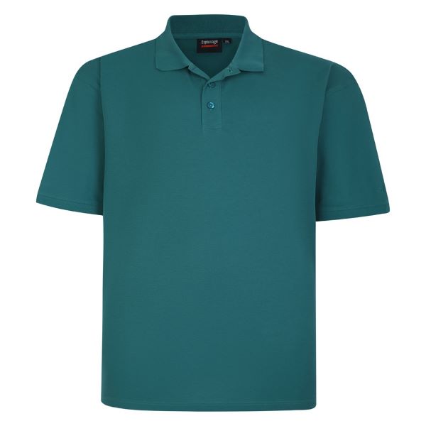 Große Größen Grünes Basic Poloshirt 