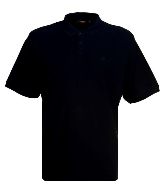 Große Größen Navy Basic Poloshirt 