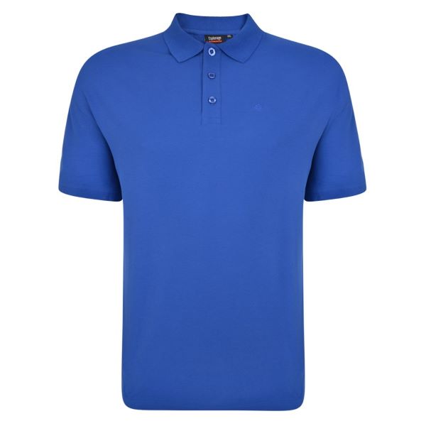 Große Größen Königsblaues Basic Poloshirt 