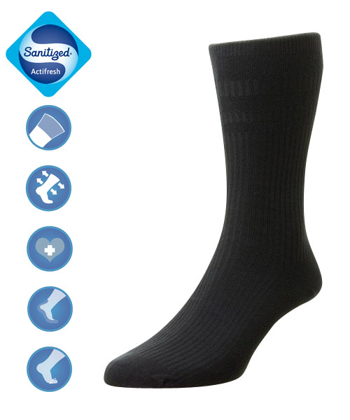 Extra Wide Socks Navy